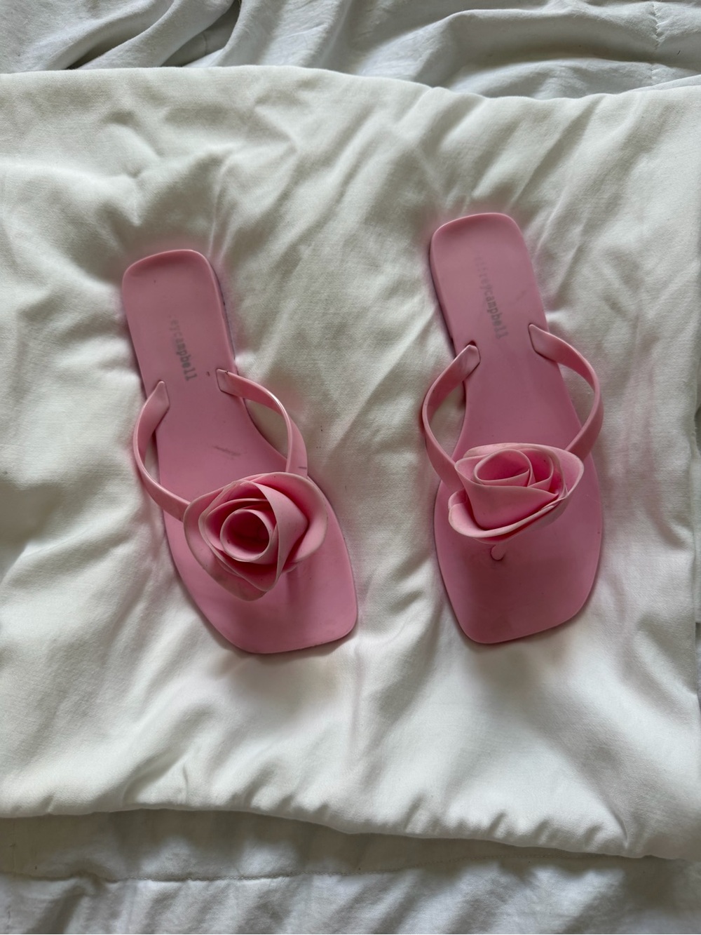 Jeffrey Campbell Pink Rose Toe-Post Sandals